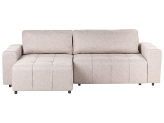 3 Corner Seater Sofa Bed | Fabric | Light Brown | Storage & Thick Padding | Modern Style - Sofa In Store