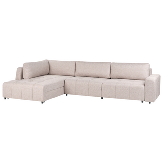 4 Corner Seater Sofa Bed | Fabric Upholstery | Light Brown | Storage & Thickly Padded | Modern Style - Sofa In Store