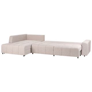 4 Corner Seater Sofa Bed | Fabric Upholstery | Light Brown | Storage & Thickly Padded | Modern Style - Sofa In Store