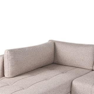 4 Corner Seater Sofa Bed | Fabric Upholstery | Light Brown | Storage & Thickly Padded | Modern Style - Sofa In Store