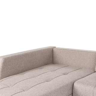4 Corner Seater Sofa Bed | Fabric Upholstery | Light Brown | Storage & Thickly Padded | Modern Style - Sofa In Store