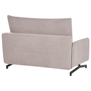 Sofa Bed Taupe Fabric Polyester Upholstery 2 Seater Pull Out Sleeping Function Modern Living Room Beliani - Sofa In Store