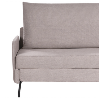 Sofa Bed Taupe Fabric Polyester Upholstery 2 Seater Pull Out Sleeping Function Modern Living Room Beliani - Sofa In Store