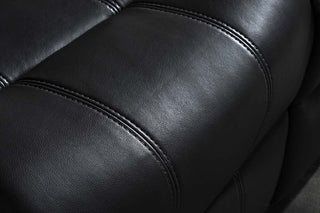 Valencia 1 Seater Black Leather Recliner Armchair – Modern Design - Sofa In Store