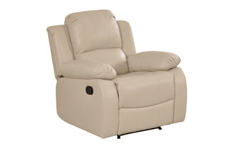 Valencia 2+1 Seater Cream Leather Recliner Sofa Set - Sofa In Store