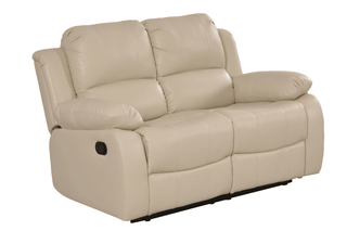 Valencia Cream Leather Recliner 2+2 Seater Sofa Set - Sofa In Store