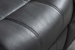 Valencia Grey Leather Recliner Armchair 1 Seater - Stylish Comfort - Sofa In Store