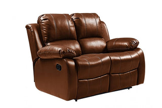 Valencia 2+1 Seater Sofa Set – Tan Leather Recliner Design - Sofa In Store