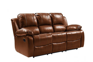 Valencia Tan Leather Recliner 3+2 Seater Sofa Set - Stylish Comfort - Sofa In Store
