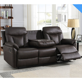 Vallejo Fabric Recliner Sofa Suite In Dark Brown - Sofa In Store