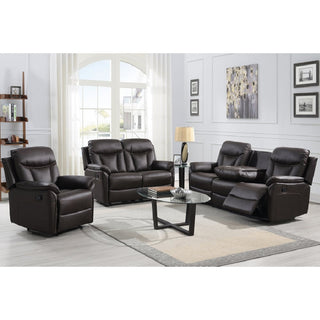 Vallejo Fabric Recliner Sofa Suite In Dark Brown - Sofa In Store