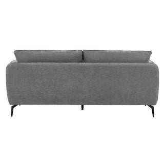Valtesse Grey Fabric 3 Seater Sofa – Black Legs, Modern Style - Sofa In Store