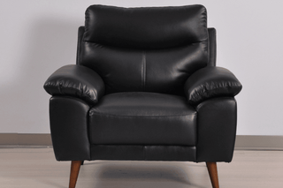 Vantage 1 Seater Armchair – Black Genuine Leather with Modern Design - Sofa In Store