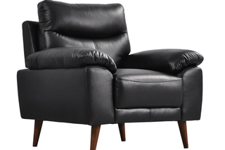 Vantage 1 Seater Armchair – Black Genuine Leather with Modern Design - Sofa In Store