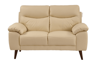 Vantage Genuine Leather Cream 2 Seater Sofa – Modern Design - Sofa In Store