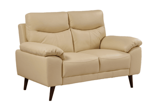 Vantage Genuine Leather Cream 2 Seater Sofa – Modern Design - Sofa In Store