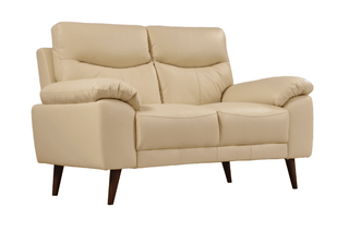 Vantage Genuine Leather Cream 2 Seater Sofa – Modern Design - Sofa In Store