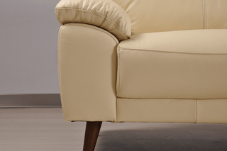 Vantage Genuine Leather Cream 2 Seater Sofa – Modern Design - Sofa In Store