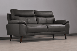 Vantage 3 Seater Sofa - Genuine Leather Grey with Modern Design - Sofa In Store