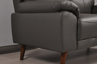 Vantage 3 Seater Sofa - Genuine Leather Grey with Modern Design - Sofa In Store