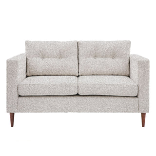 Wantagh Fabric 2 Seater Sofa With Oak Legs In Light Grey - Sofa In Store
