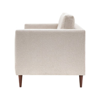 Wantagh Fabric 2 Seater Sofa With Oak Legs In Light Grey - Sofa In Store