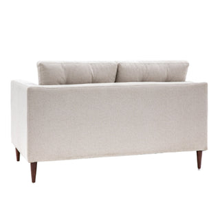 Wantagh Fabric 2 Seater Sofa With Oak Legs In Light Grey - Sofa In Store