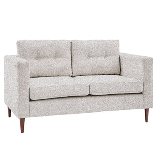Wantagh Fabric 2 Seater Sofa With Oak Legs In Light Grey - Sofa In Store