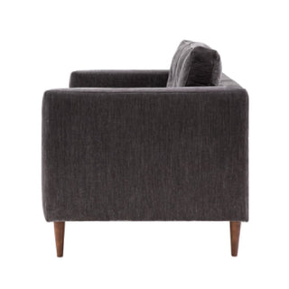 Wantagh Velvet 2 Seater Sofa With Oak Legs In Charcoal - Sofa In Store
