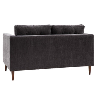 Wantagh Velvet 2 Seater Sofa With Oak Legs In Charcoal - Sofa In Store