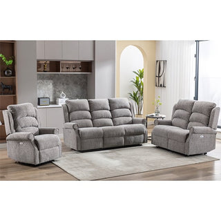 Warth Electric Fabric Recliner 1 Seater Sofa In Latte - Sofa In Store