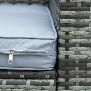 Outsunny Four-Piece Rattan Sofa Set - Grey - Sofa In Store